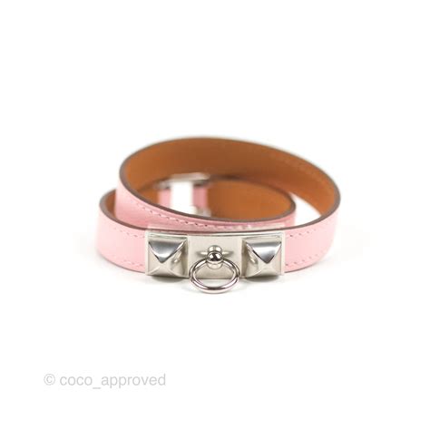 Rose Sakura Swift Rivale Double Tour Bracelet Palladium 